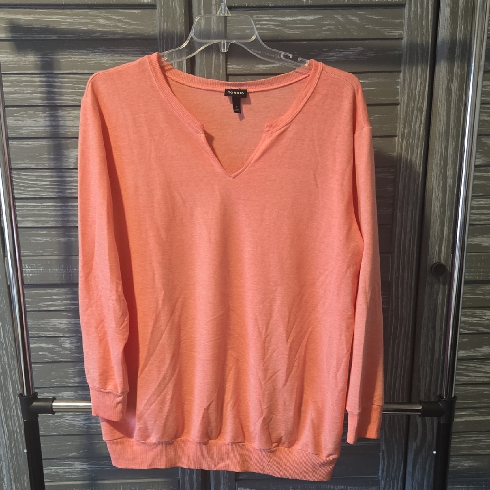 Torrid Peach Light Weight Sweatshirt